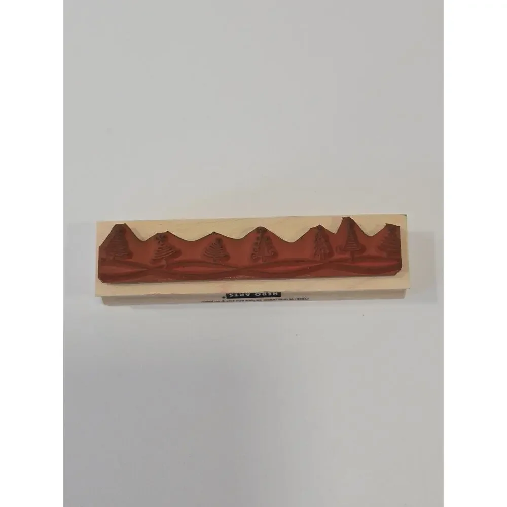 Hero Arts Rubber Stamp F4238 Wavy Trees Christmas Holiday Border Card Making